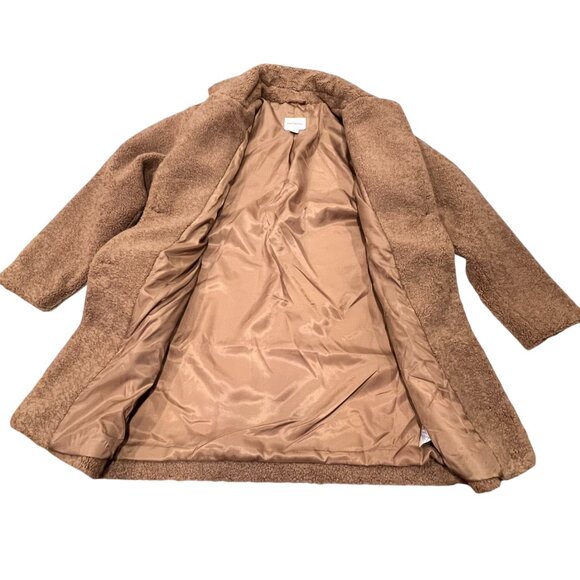 Daily Ritual Oversized Teddy Coat, NWT, Tan, XS - Picture 4 of 10